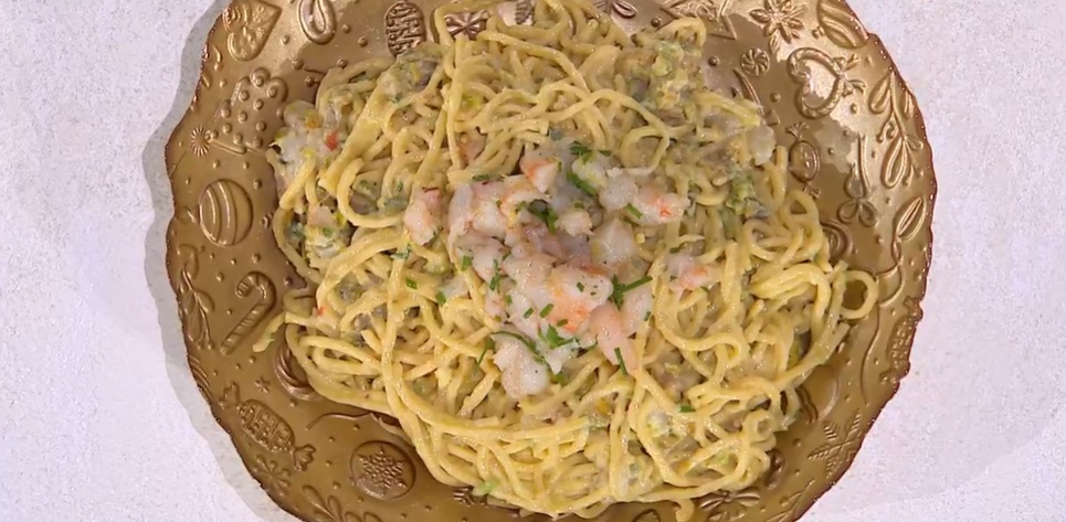 “É sempre mezzogiorno” ricetta di oggi 30 Novembre 2023: Chitarre con pistacchi e gamberi di Ivano Ricchebono