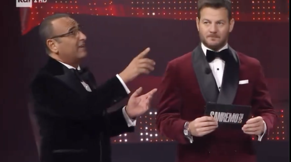 Carlo Conti e il labiale virale: caos a Sanremo 2025
