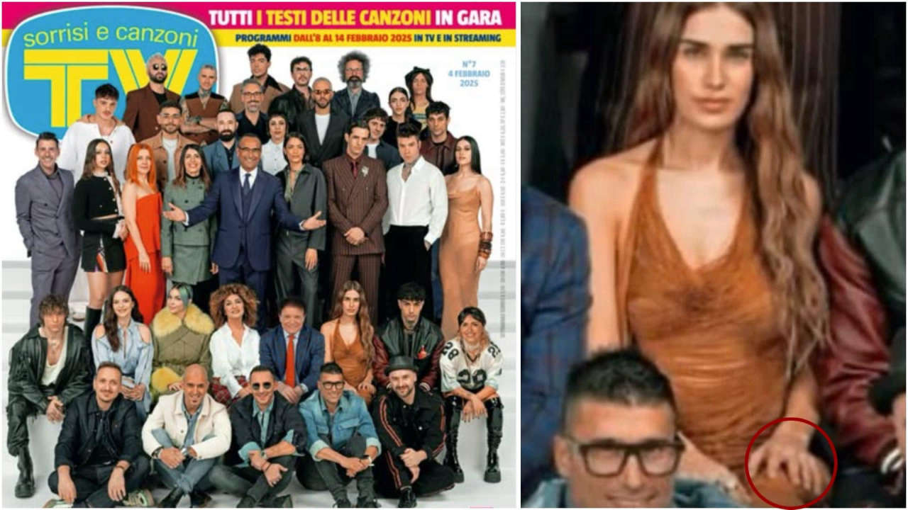 Festival di Sanremo 2025: polemiche e curiosità nella foto di rito dei Big, tra sei dita e assenze sorprendenti