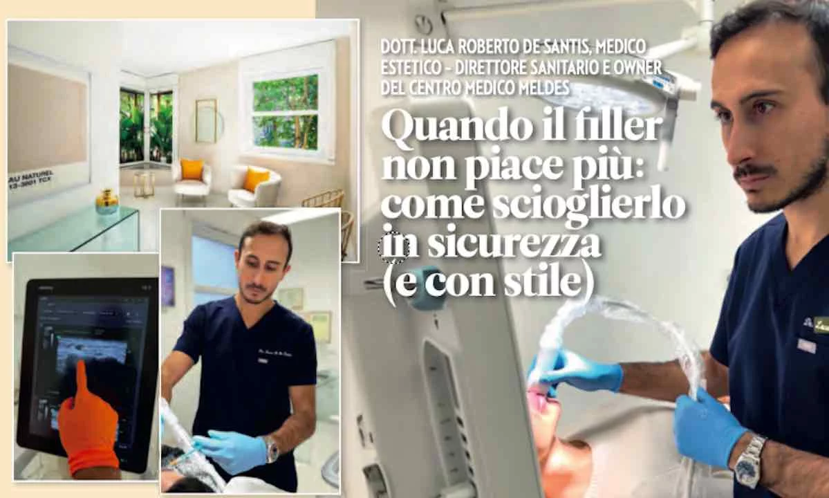 Come sciogliere il filler in sicurezza: il metodo del Dottor De Santis al Centro Medico Meldes di Milano