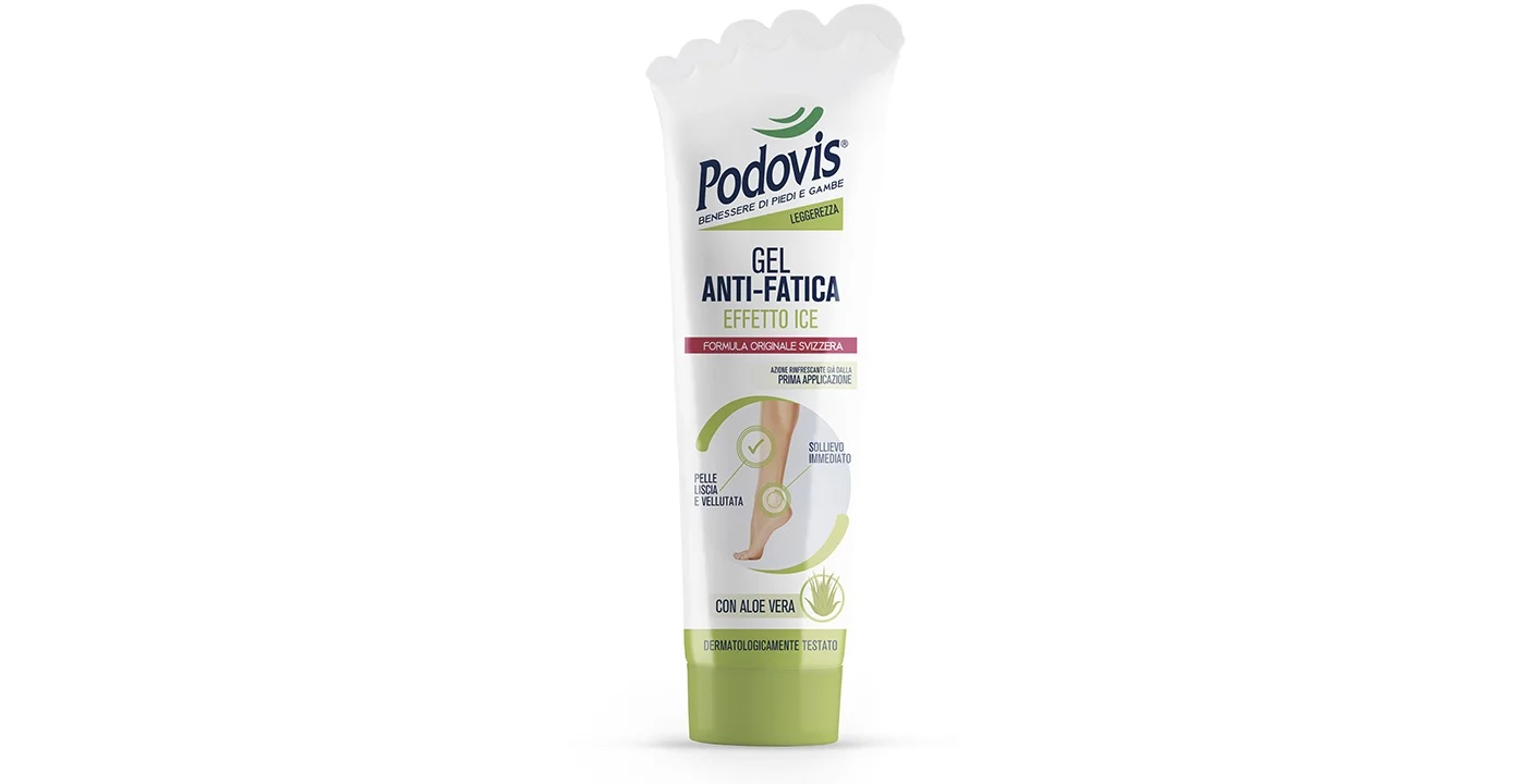 Gel anti-fatica Podovis: il segreto per piedi freschi e leggeri quest’estate! Scopri la magia del sollievo.