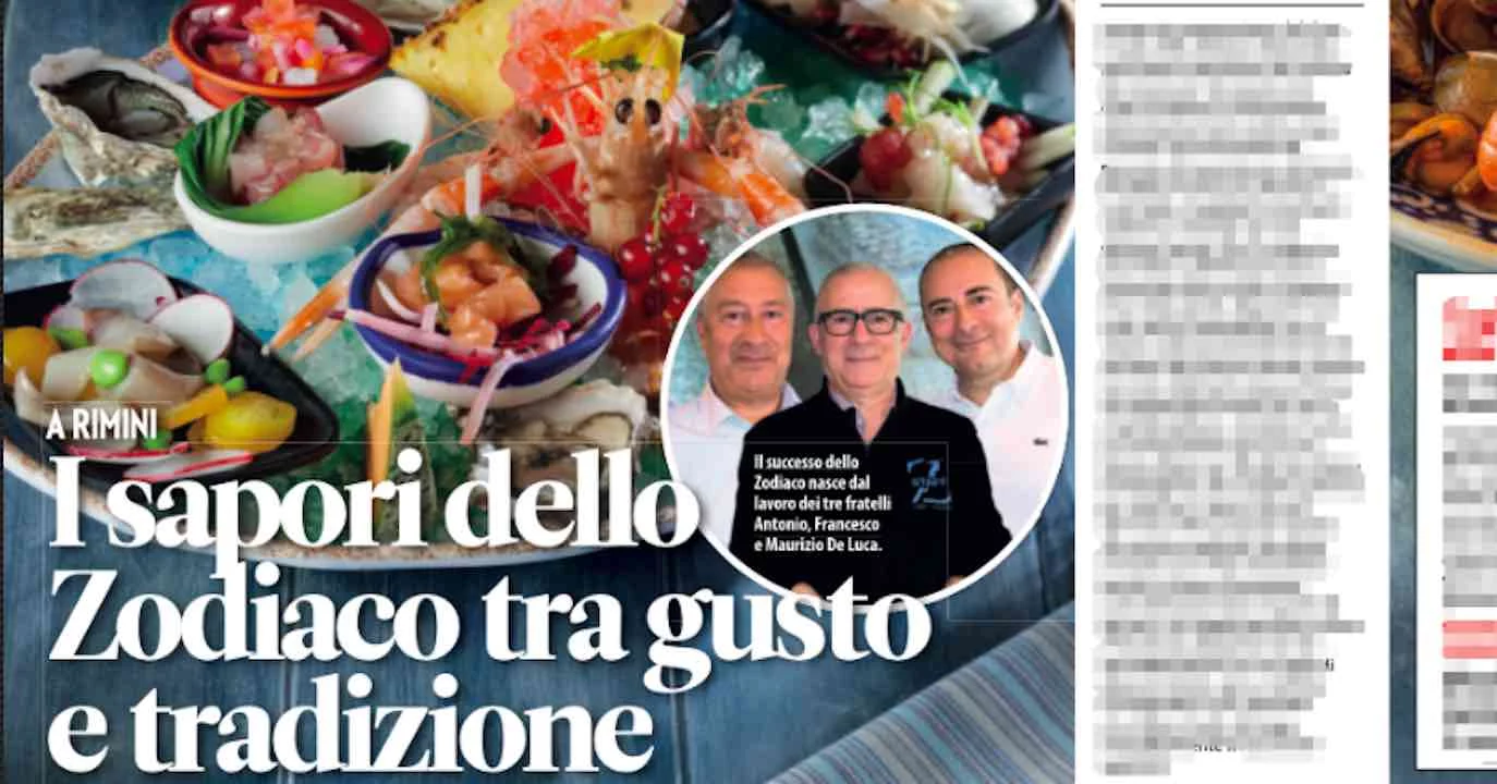 Gran crudo, tagliolini e paccheri all’astice: i sapori di mare della tradizione De Luca dal 15 al 20 ottobre