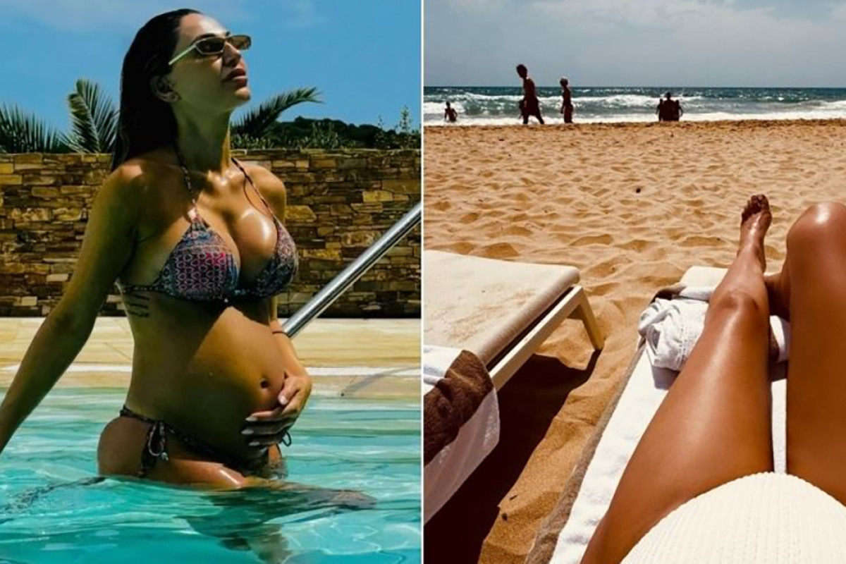 Anna Tatangelo in Sardegna: vacanza esclusiva tra critiche e relax con il pancione in vista