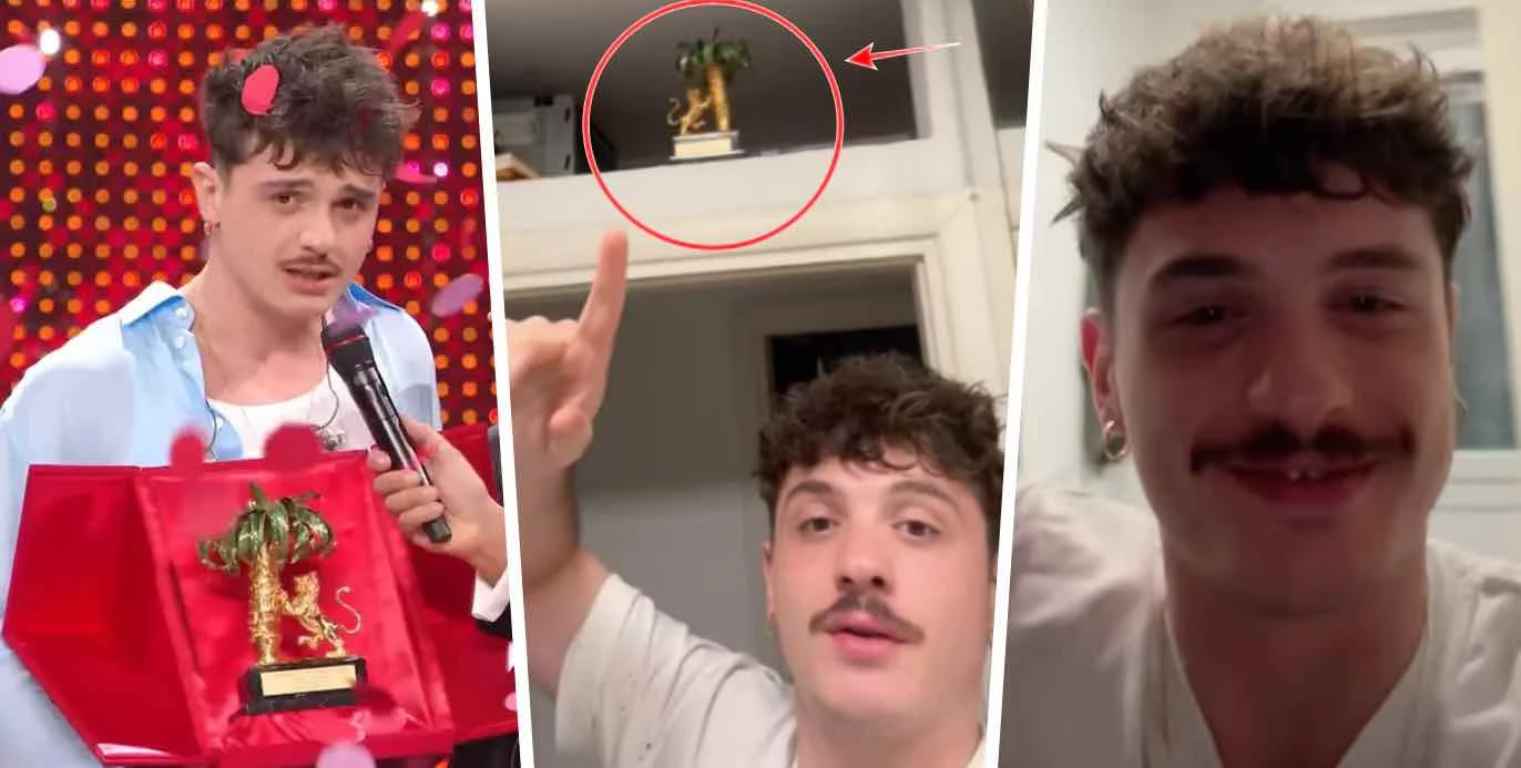 Olly svela il luogo bizzarro dove tiene il premio di Sanremo 2025: i social si scatenano con ironia e commenti divertenti!