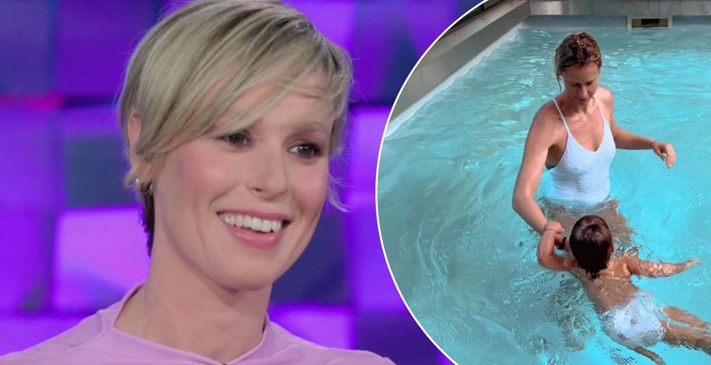 Federica Pellegrini: scatti esclusivi mentre insegna a Matilde come nuotare in piscina