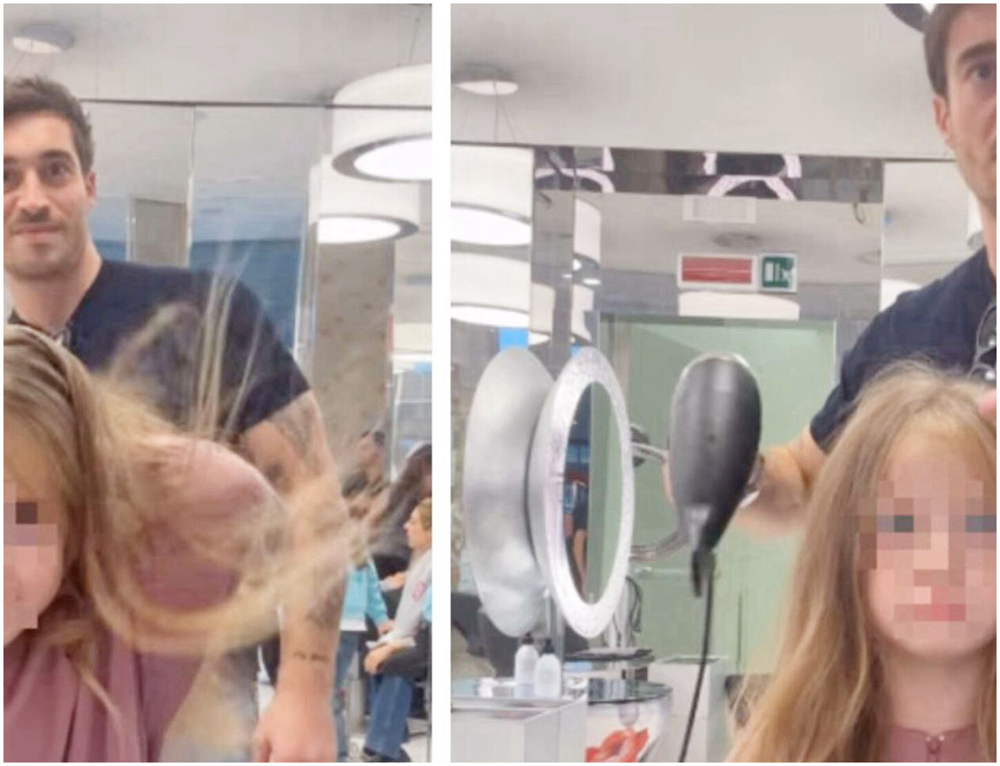 Antonino Spinalbese nel salone di bellezza acconcia capelli a mamma e figlia di fama. Antonino Spinalbese nel salone di bellezza acconcia capelli a mamma e figlia di fama.