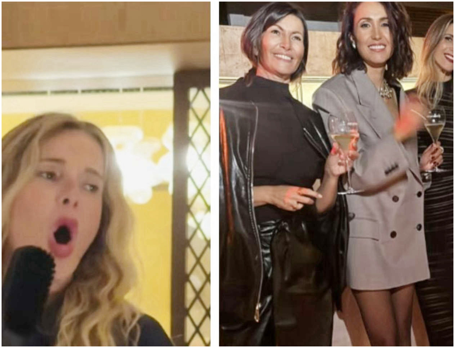 Caterina Balivo e Alessia Marcuzzi si divertono al kakaoke party di Roma con altre vip del momento