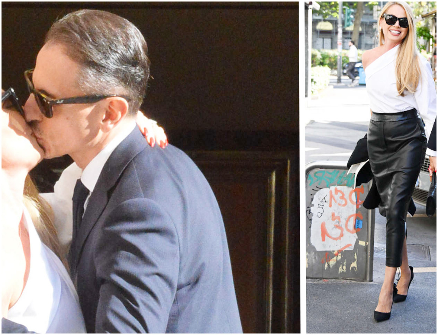 Federica Panicucci e Marco Bacini paparazzati a pranzo nel giorno del compleanno di lei Federica Panicucci e Marco Bacini paparazzati a pranzo nel giorno del compleanno di lei