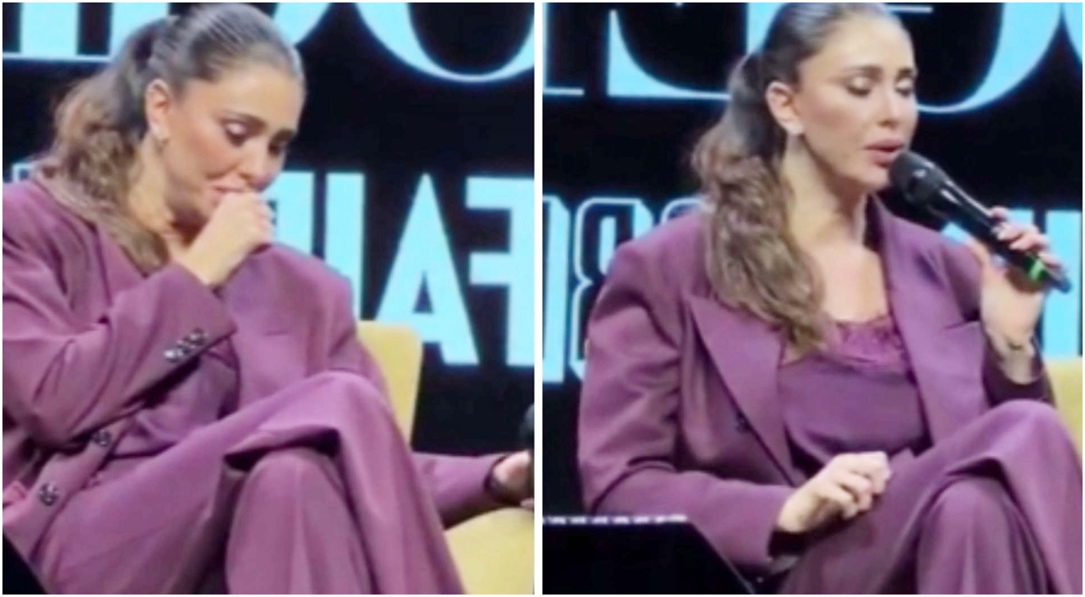 Belen Rodriguez visibilmente in difficoltà durante un’intervista, allontanata con supporto affettivo