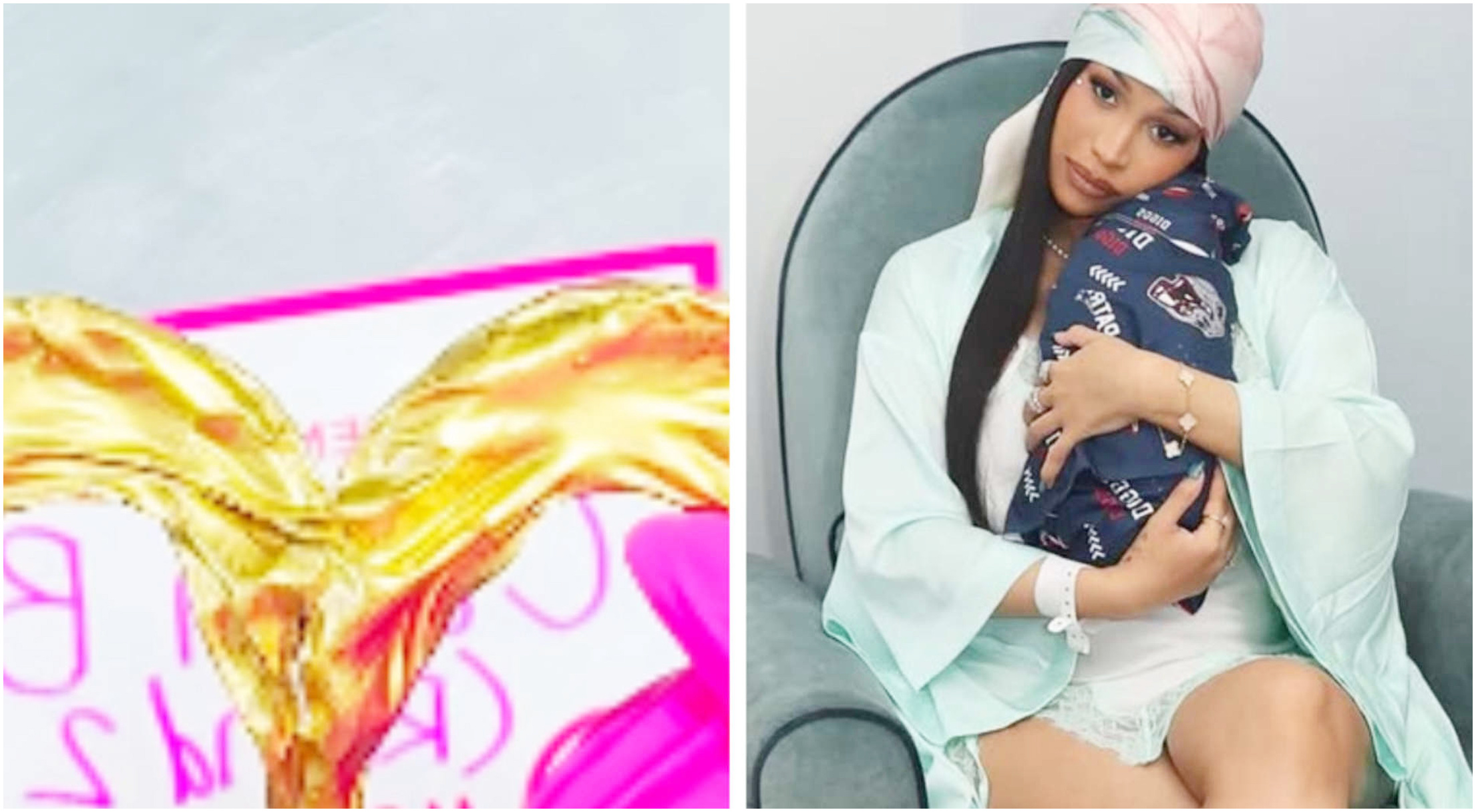 Cardi B celebra la nascita del quarto figlio e fa placcare in oro il cordone ombelicale.