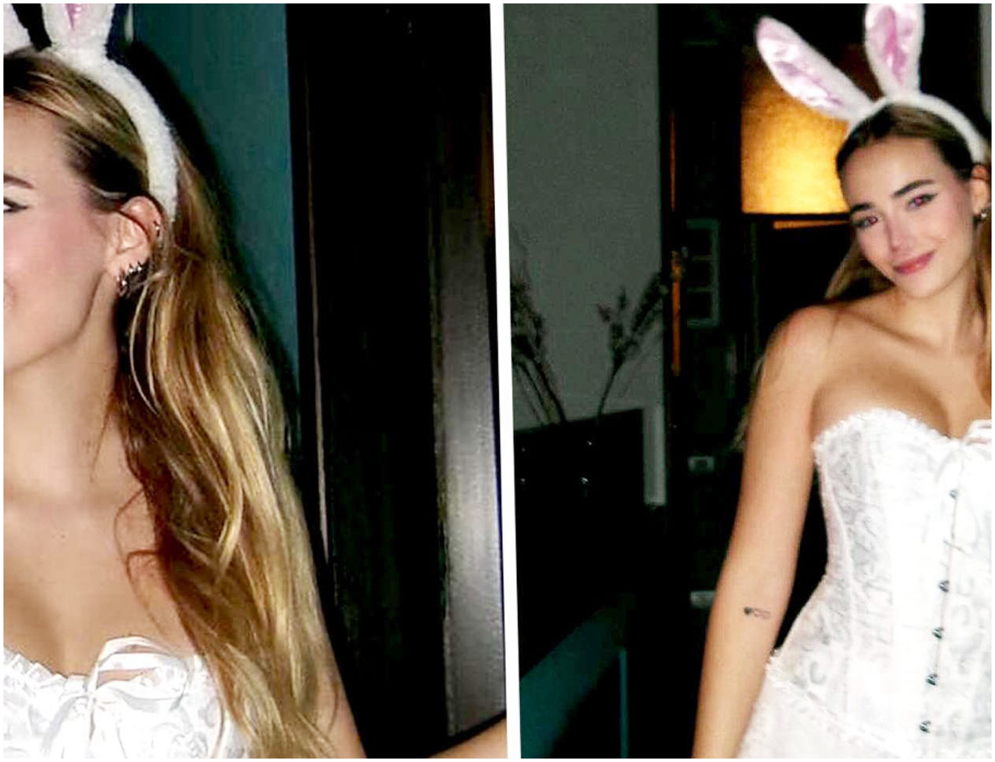 Eleonora Caressa, figlia di Benedetta Parodi e Fabio, conquista i social con un costume da coniglietta per Halloween