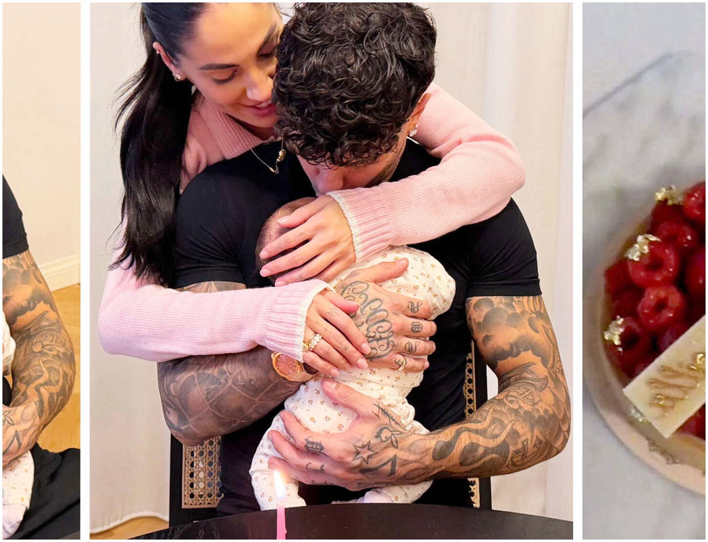 Giulia De Lellis e Tony Effe celebrano il primo mese di Priscilla con una dolce torta e foto tenere