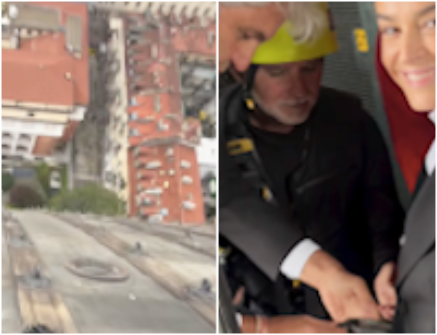 Kasia Smutniak e Domenico Procacci in volo dalla Mole Antonelliana durante un evento esclusivo