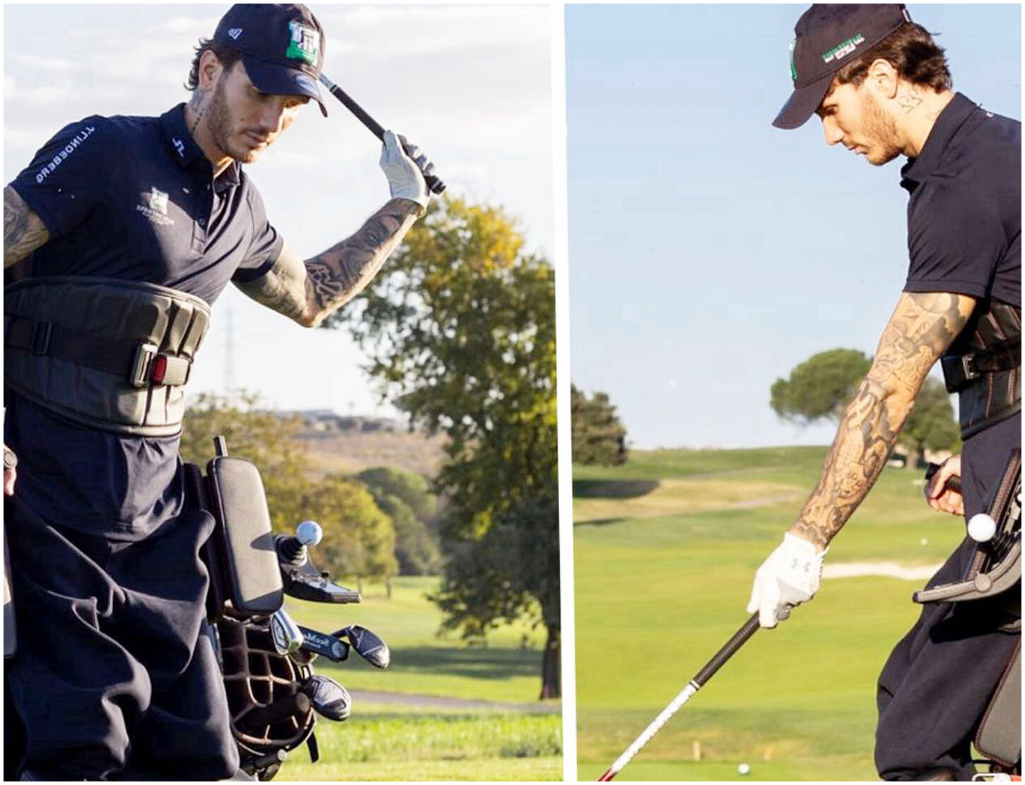 Manuel Bortuzzo supera i limiti della disabilità e gioca a golf grazie al paragolfer