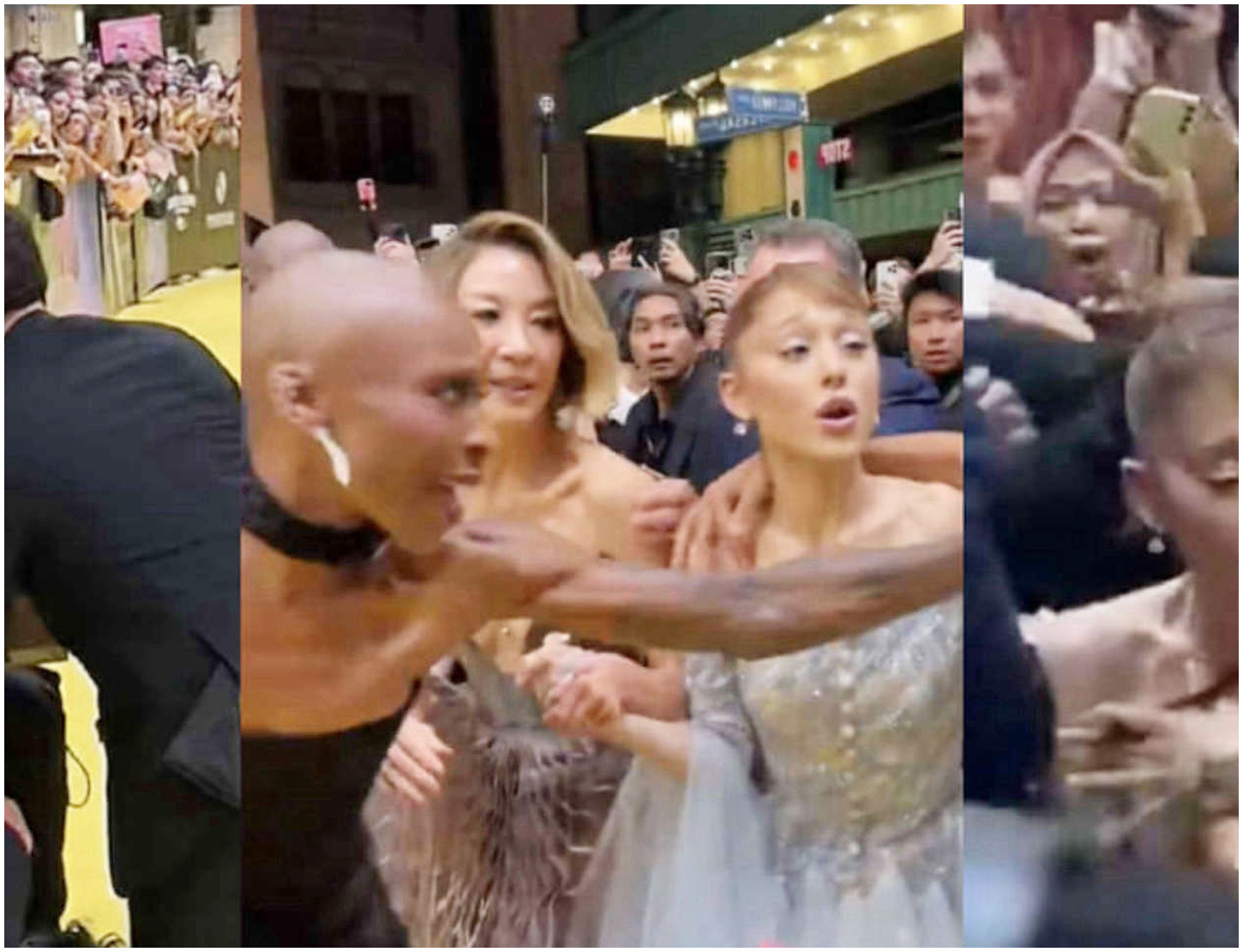 Ariana Grande sotto choc: un uomo irrompe sul red carpet tentando di avvicinarsi a lei