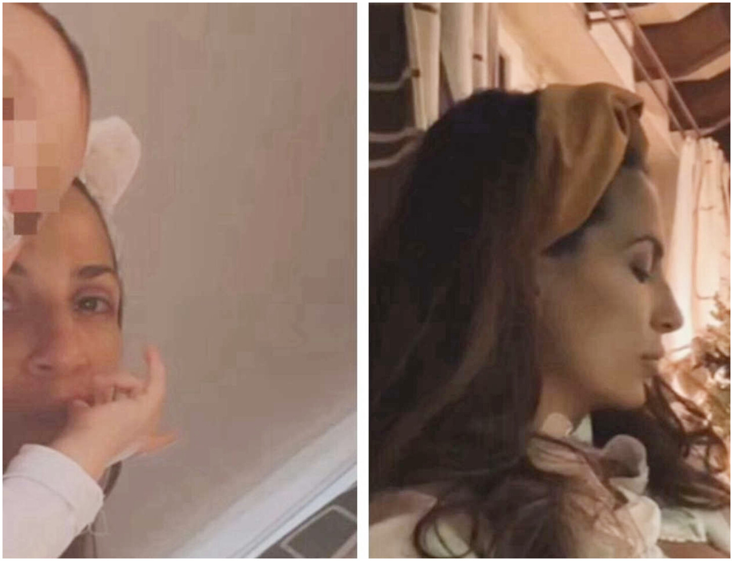 Roberta Morise allatta il suo secondogenito Geremia mentre prepara l’albero di Natale