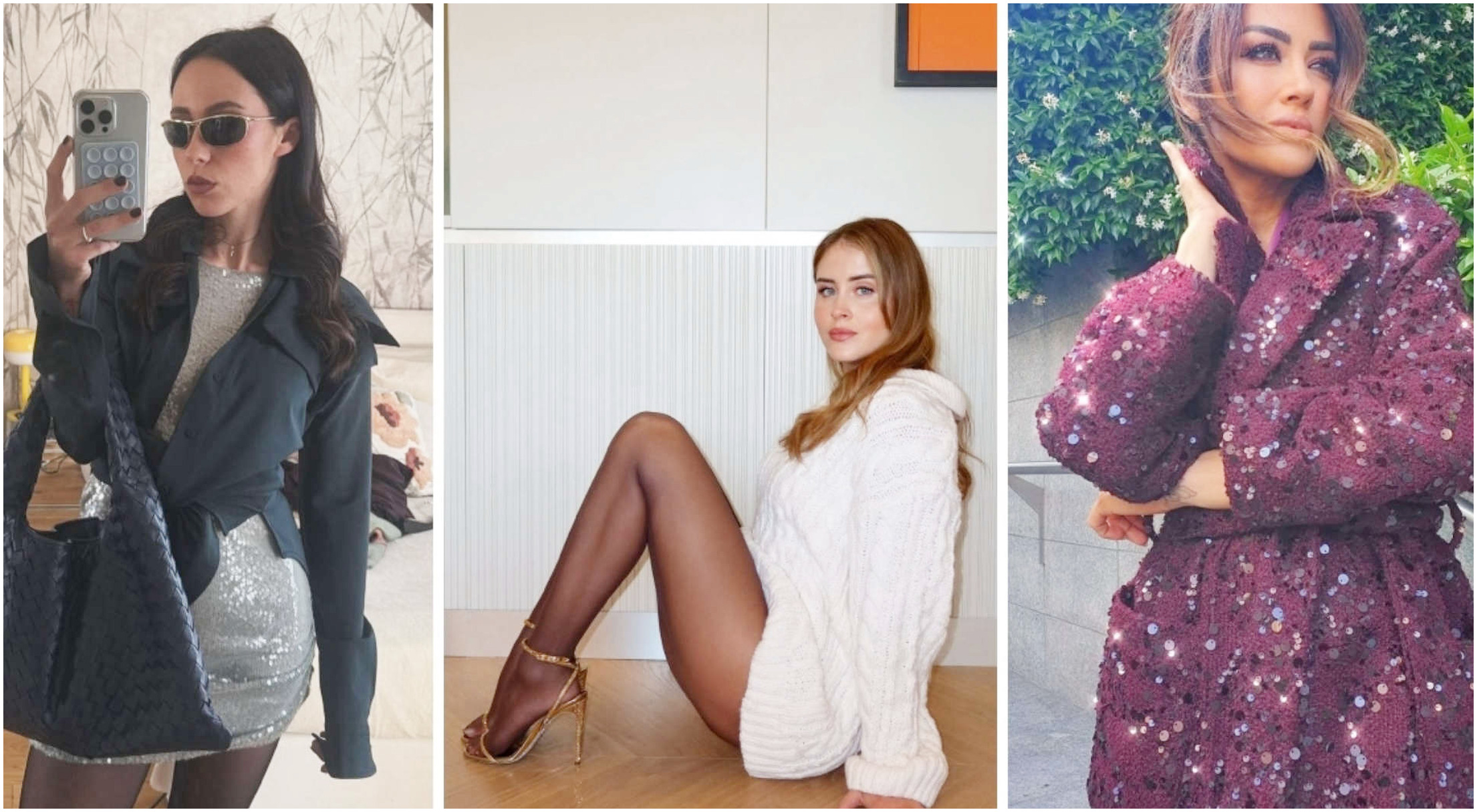 Tendenze autunno 2025: la mania delle paillettes da Giorgia Palmas a Valentina Ferragni per le feste
