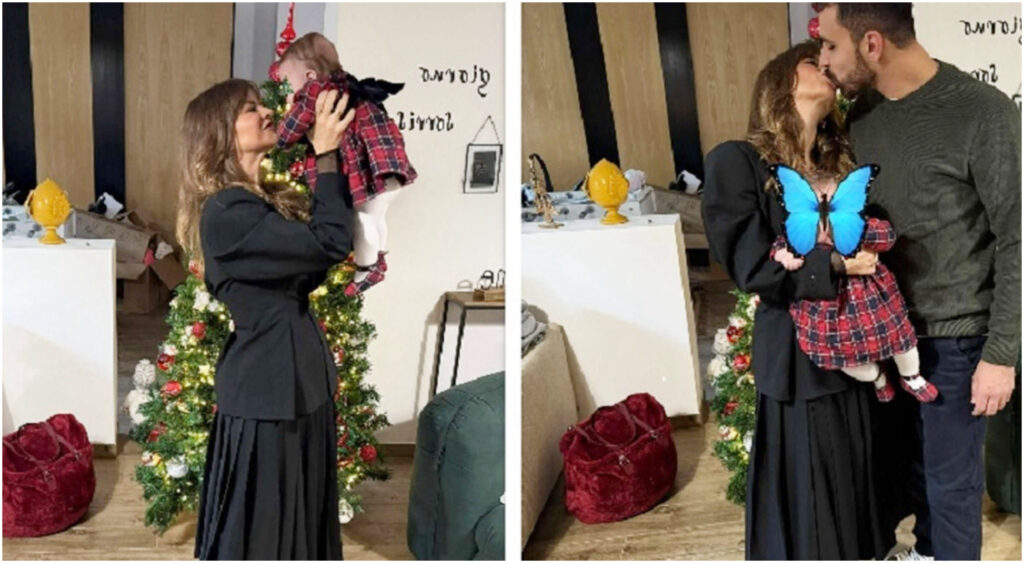 Alessandra Amoroso celebra il suo primo Natale da mamma, con look coordinati e vestiti festivi per Penelope
