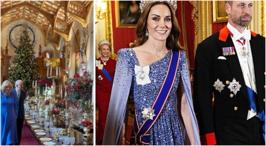 Banchetto di Stato a Windsor: lungo tavolo da 45 metri, menù francese e dolci da New York