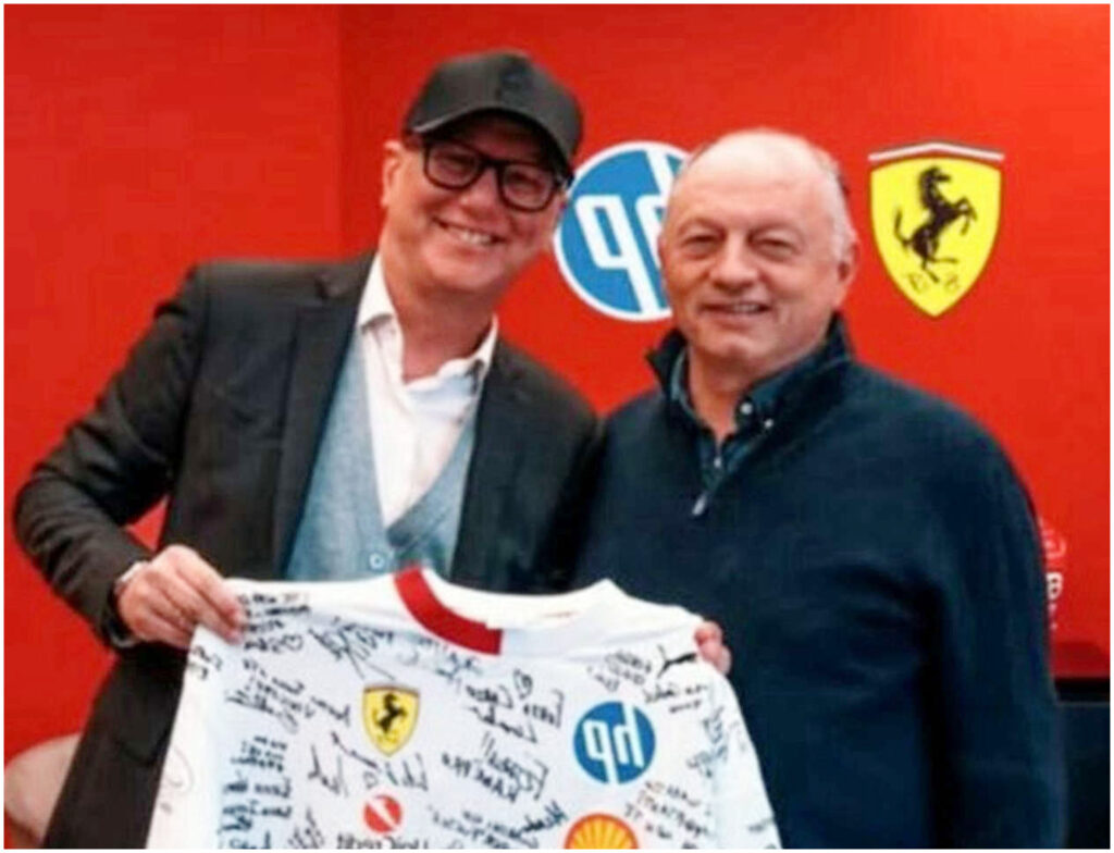 Carlo Vanzini affronta il tumore, la Ferrari sorprende con un regalo speciale a Natale da Fred Vasseur