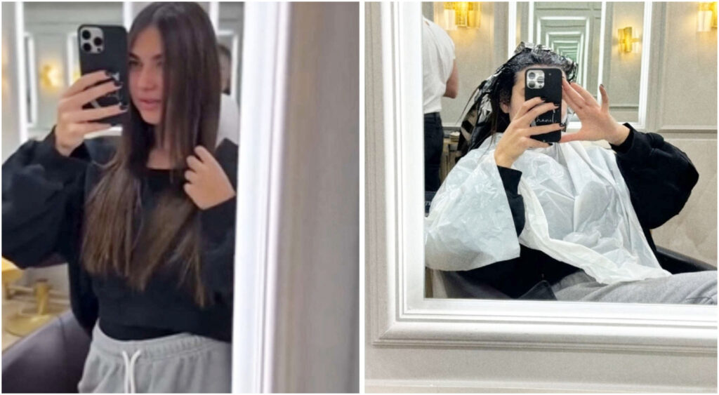 Chanel Totti sfoggia un nuovo look per il Natale: rimane brunette con un tocco in più.