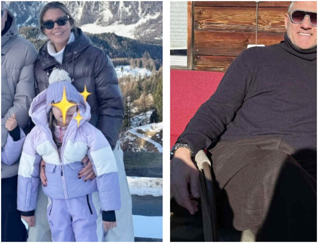 Costanza Caracciolo e Bobo Vieri trascorrono una giornata a Saint Moritz con le loro figlie