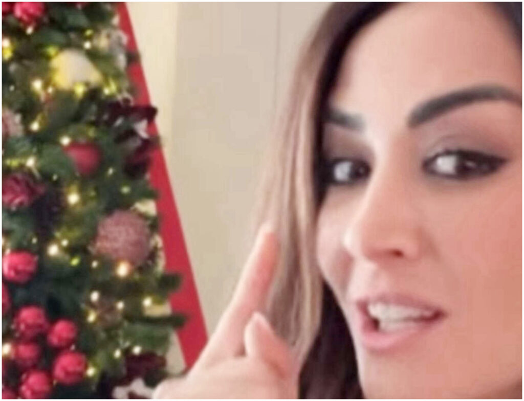 Giorgia Palmas condivide l’immagine dei suoi due affascinanti alberi di Natale a casa sua