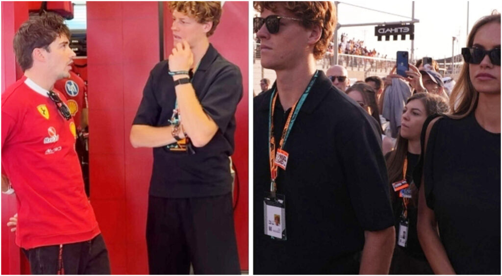 Jannik Sinner e Laila Hasanovic ad Abu Dhabi: incontri con Charles Leclerc e giro in Mercedes con Kimi Antonelli