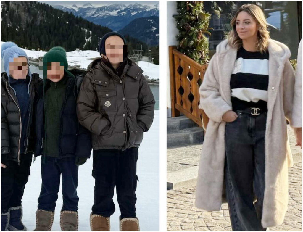 Mariano di Vaio e la famiglia si divertono sulla neve in Svizzera tra giochi e risate.