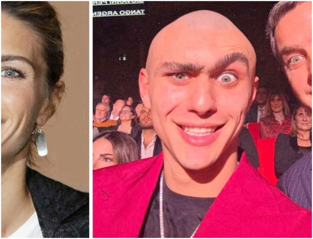 Martina Colombari festeggiata dal figlio Achille Costacurta dopo l’uscita da Ballando con le stelle