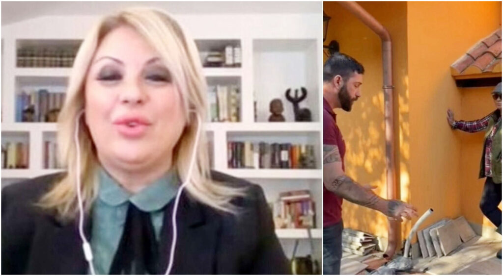 La casa di Tina Cipollari a Roma: ristrutturazione del patio, arredi minimal e cucina rustica