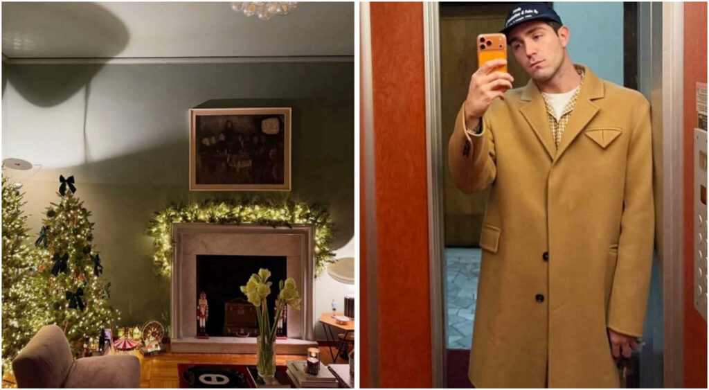 Tommaso Zorzi sorprende con un doppio albero di Natale in salotto: è l’inizio di una nuova moda?