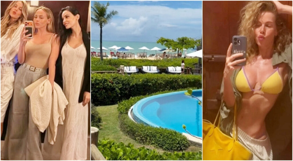 Alessia Marcuzzi condivide la vacanza estiva al mare con le amiche dopo la neve di Cortina