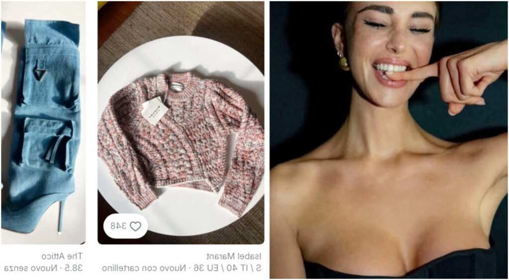 Belen cambia residenza e mette in vendita il suo armadio: maglioni da 400 euro e stivali da 11 euro