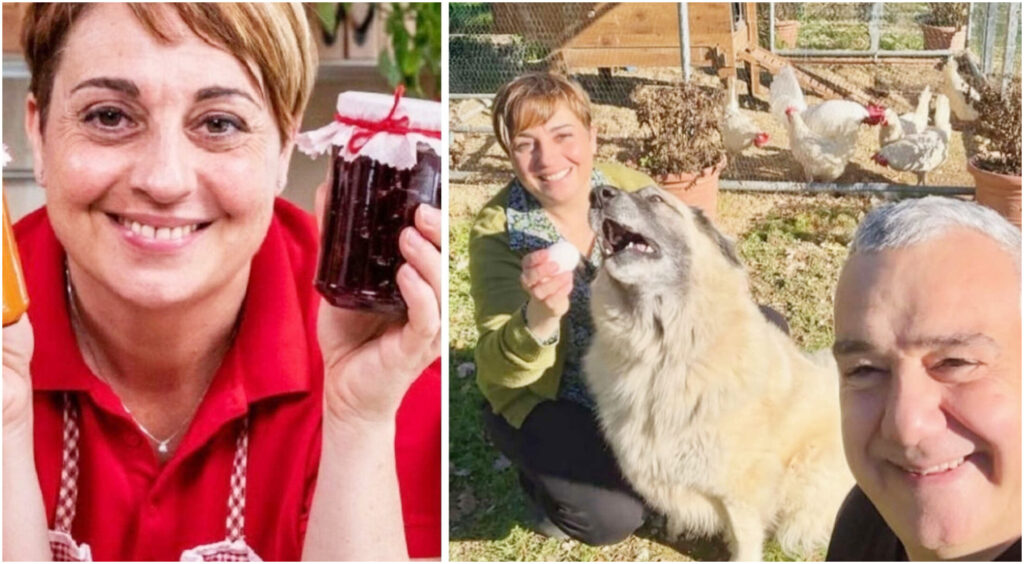 Benedetta Rossi e il suo casale marchigiano: due cucine, arredi in bianco e legno, giardino con orto e pollaio