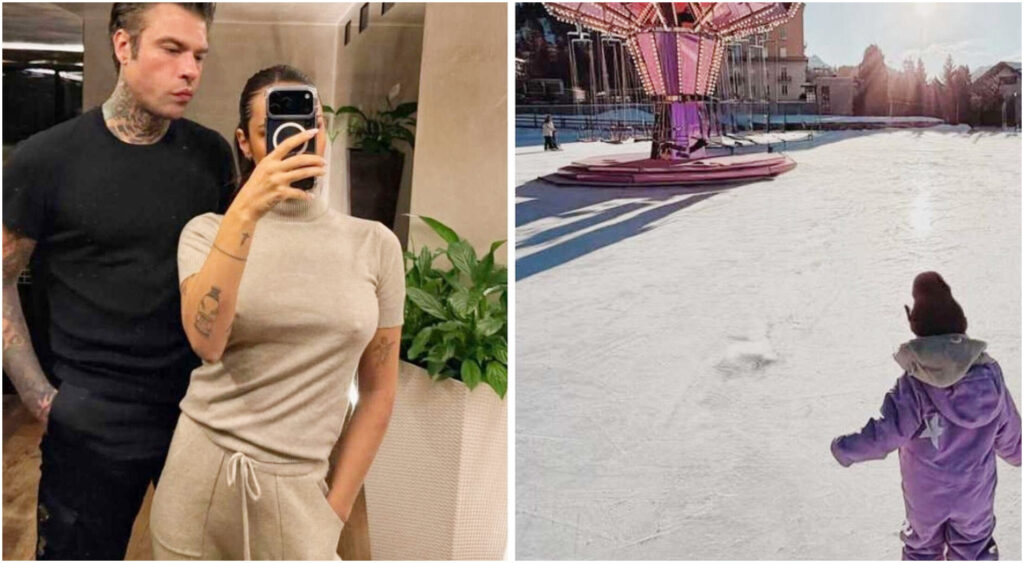 Fedez e Giulia Honegger in vacanza sulla neve con i figli Leone e Vittoria per la Befana