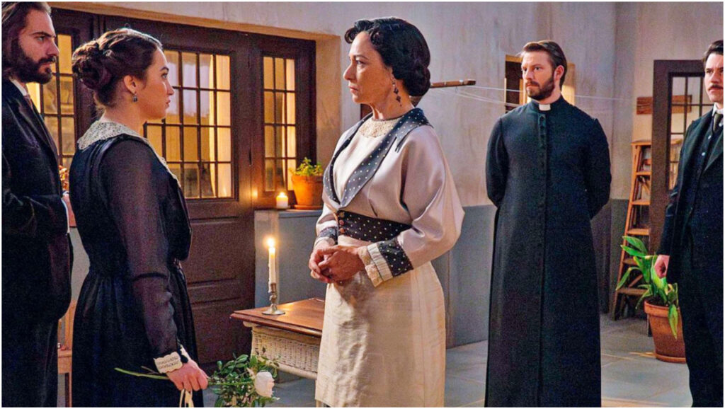 La Promessa: Leocadia fa tremare le nozze segrete di Catalina e Adriano