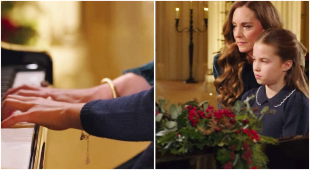 Kate e i piccoli principini si esibiscono: George alla chitarra, Louis alla batteria, Charlotte al pianoforte