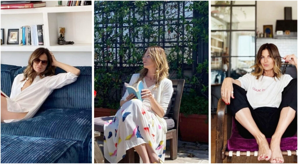 Marina La Rosa svela il suo attico romano: un tour tra cucina nera, ceramiche e un angolo bibliotecario