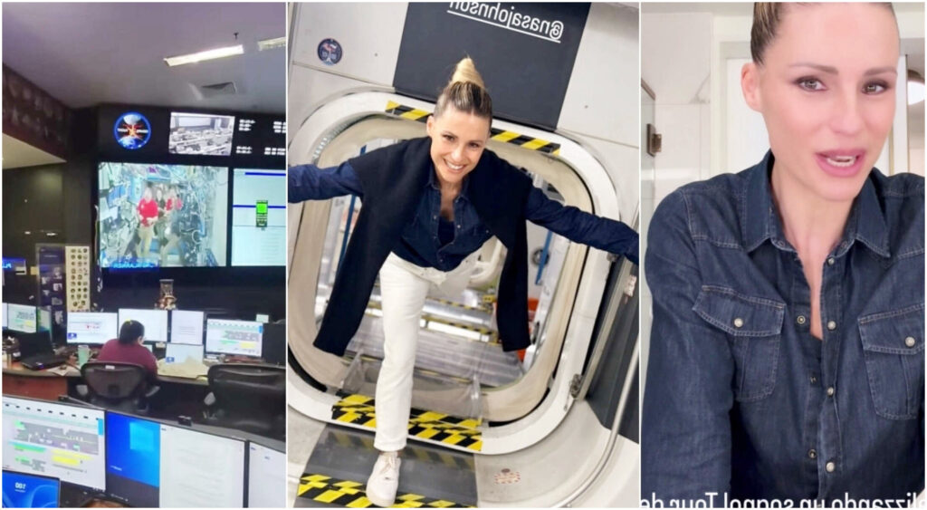 Michelle Hunziker ed Eros Ramazzotti visitano la NASA a Houston e incontrano gli astronauti