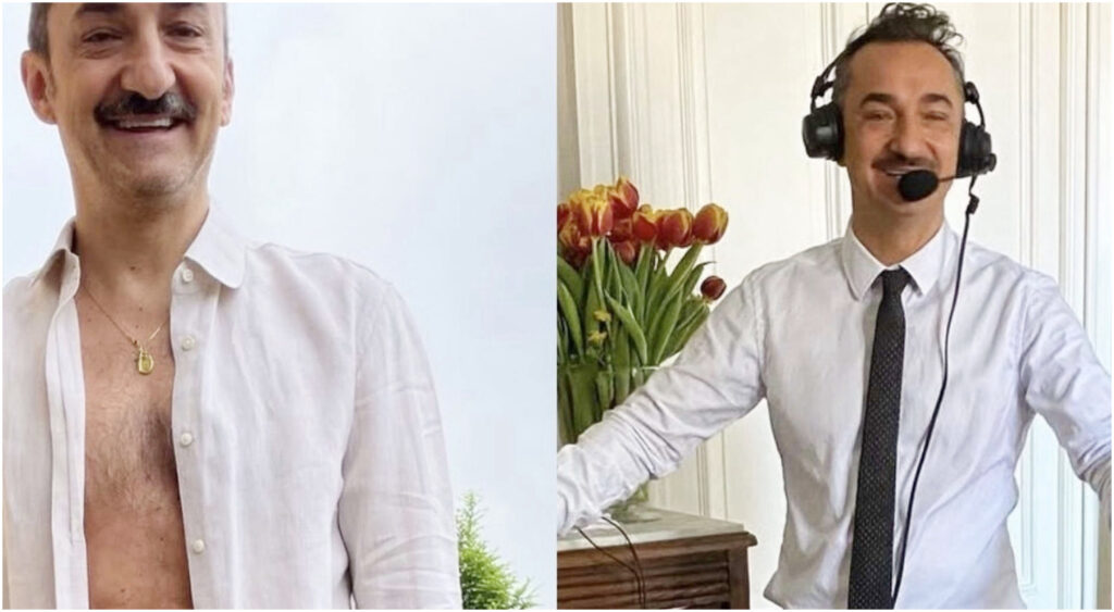 Nicola Savino e il suo elegante rifugio a Milano: vinili, terrazzino e un accogliente living