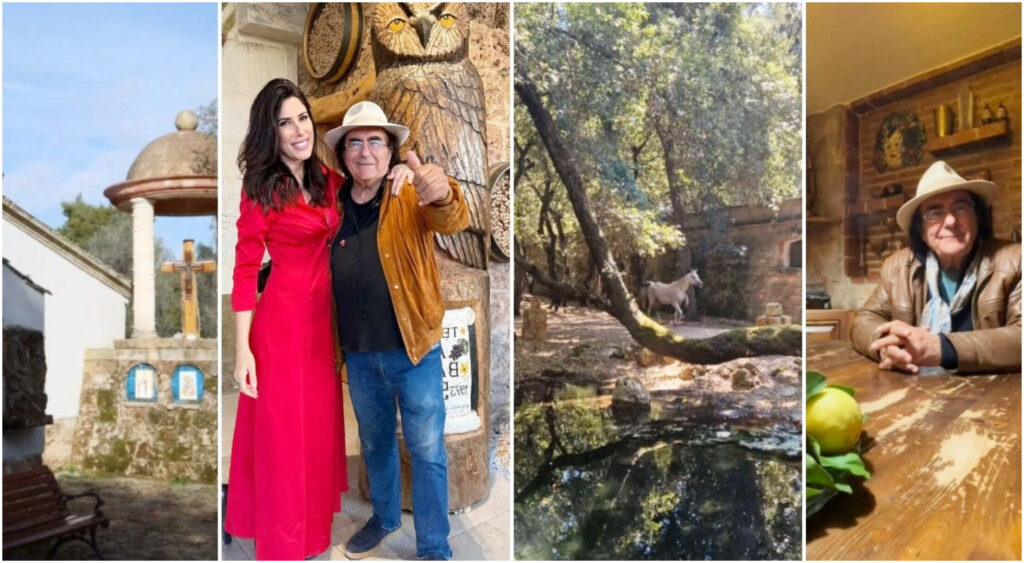 Al Bano e la sua tenuta nella campagna pugliese: borgo rustico con spa, cantina e bosco di cavalli