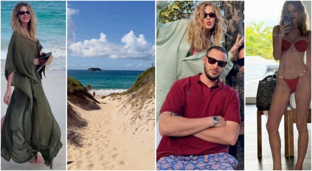 Alessia Marcuzzi in vacanza da sogno ai Caraibi con i figli Mia e Tommy in un resort esclusivo