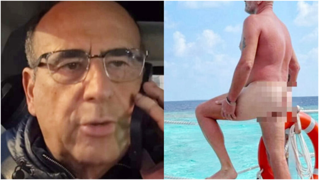 Andrea Pucci si presenta nudo per annunciare la partecipazione al Festival di Sanremo, Conti commenta