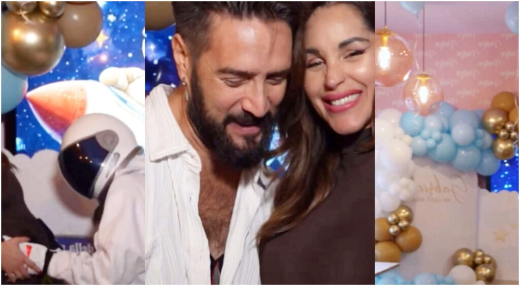 Delia Duran e Alex Belli si preparano a diventare genitori: un baby shower da sogno per Gabriel