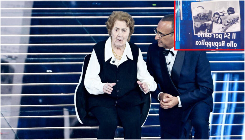 Gaffe Rai a Sanremo mentre Gianna Pratesi parla, l’errore con “Repupplica” diventa virale