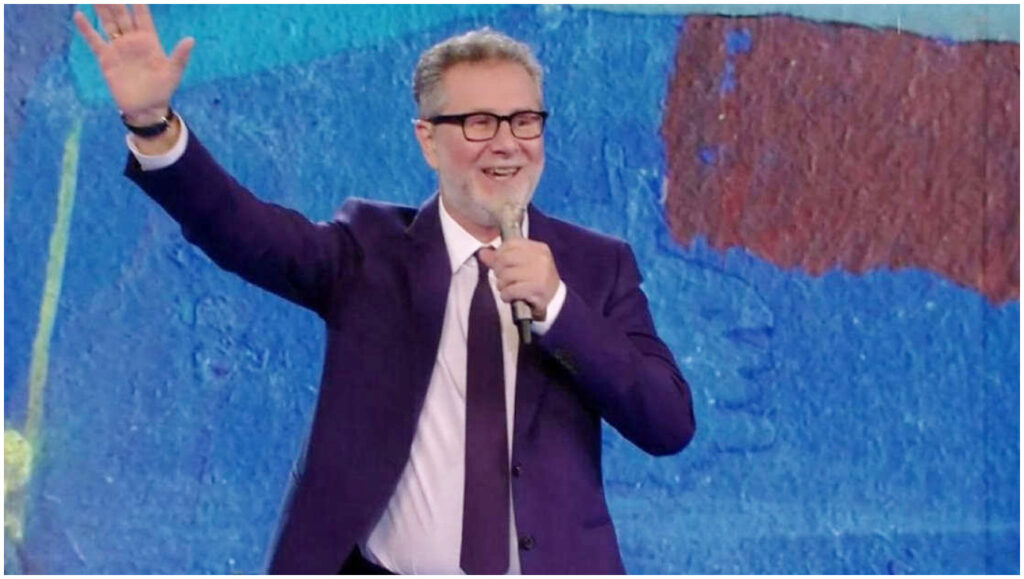 Che Tempo Che Fa su Nove con Carlo Conti e gli ospiti di Fabio Fazio stasera in onda