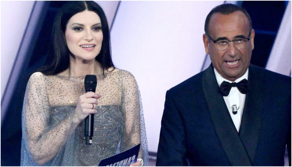 Laura Pausini commette una gaffe a Sanremo con il microfono: “Me lo avete messo in mano”