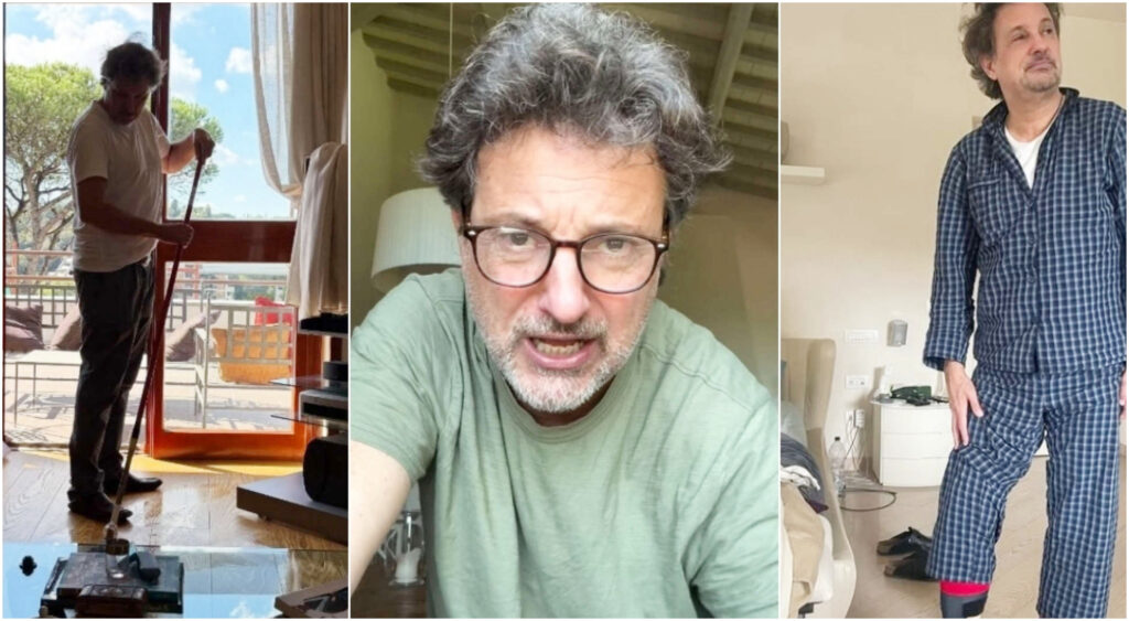 Leonardo Pieraccioni e il suo attico toscano: open space minimal, cucina con cantinetta e terrazza vista panoramica