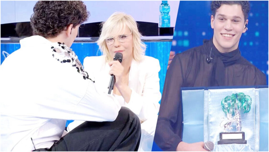 Nicolò Filippucci si aggiudica la vittoria a Sanremo, ecco la reazione di Maria De Filippi